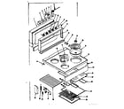 Kenmore 1199236800 main top and backguard section diagram