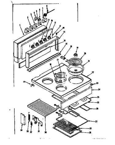 Main top and backguard section