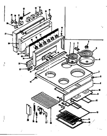 Main top and backguard section