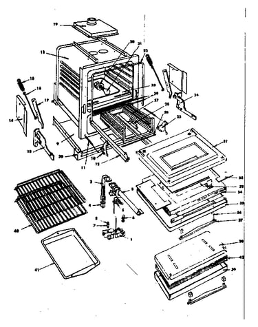 Oven and broiler parts list