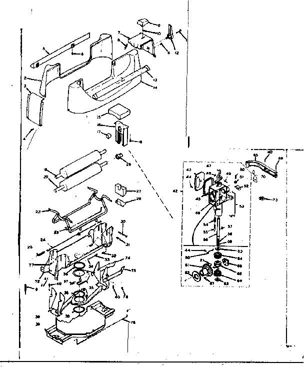 Wringer and gear case
