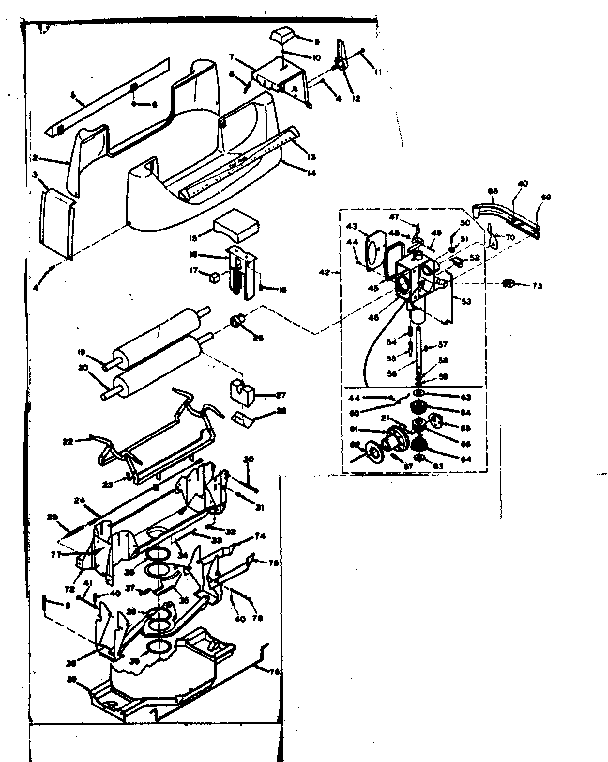 WRINGER AND WRINGER GEAR CASE ASSEMBLY