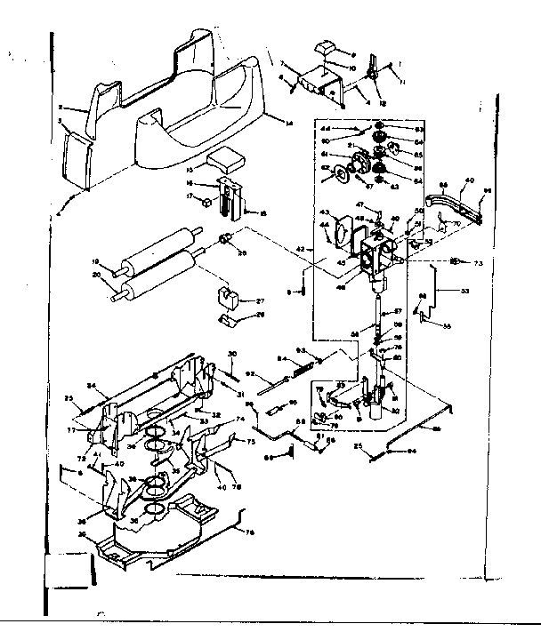 Wringer and gear case assembly
