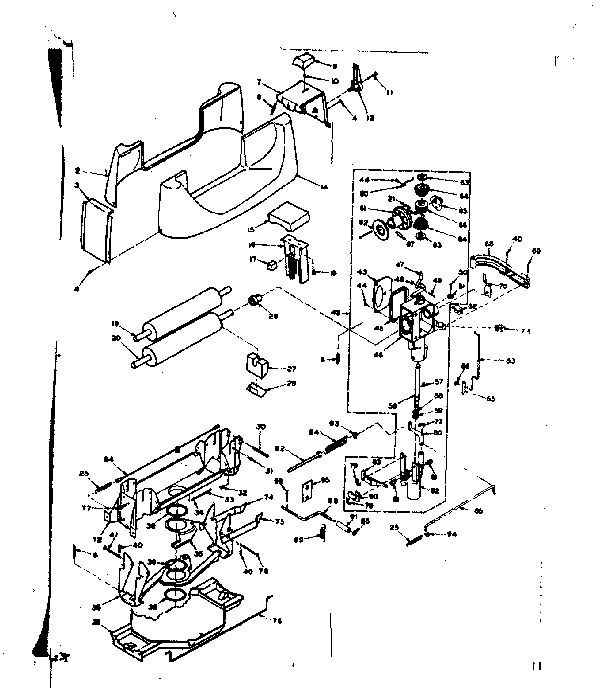 WRINGER AND WRINGER GEAR CASE ASSEMBLY