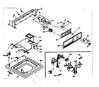 Kenmore 1106703502 top and console assembly diagram