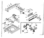 Kenmore 1106703503 top and console assembly diagram