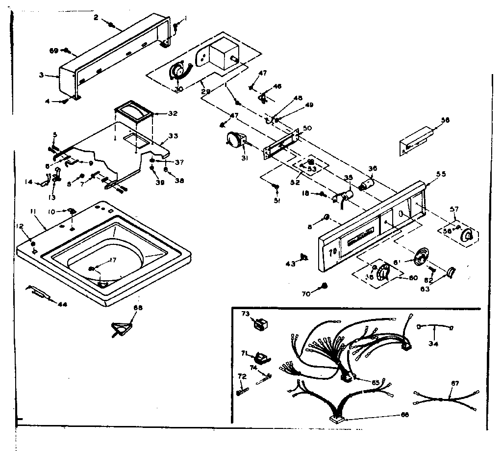 Top and console assembly