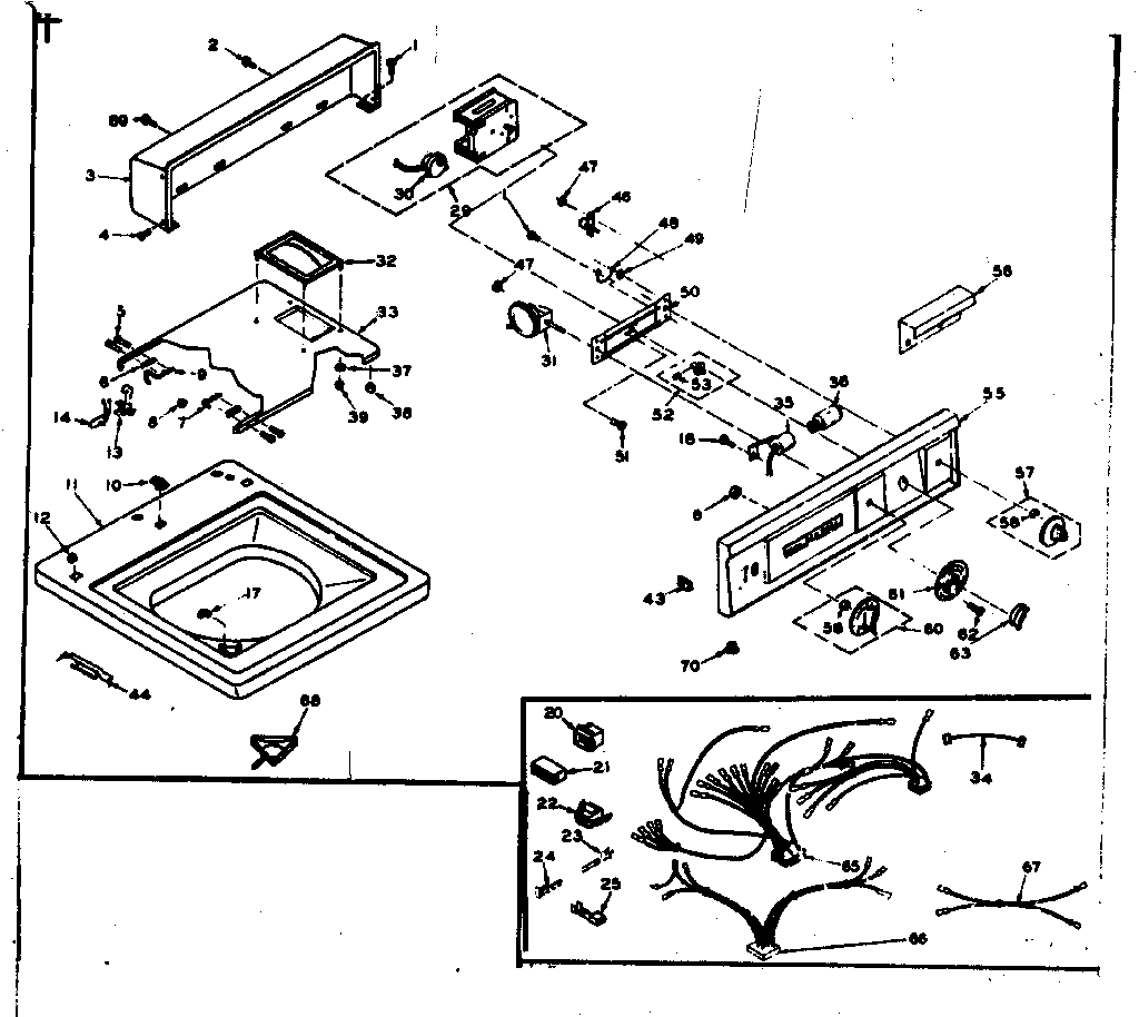 Top and console assembly