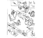 Kenmore 1106709510 blower, cylinder, pump and motor diagram