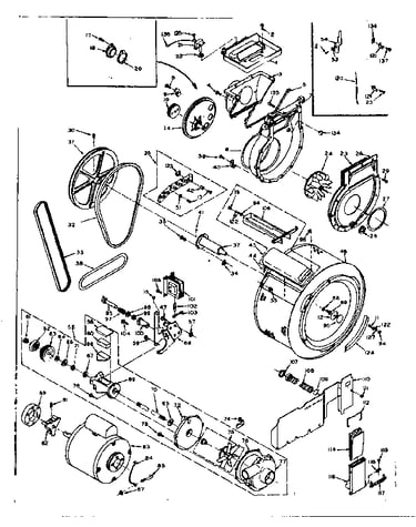 Blower, cylinder, pump and motor