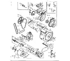 Kenmore 1106709700 blower, cylinder, pump and motor diagram