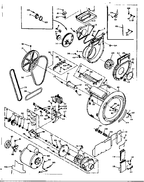 Blower, cylinder, pump and motor