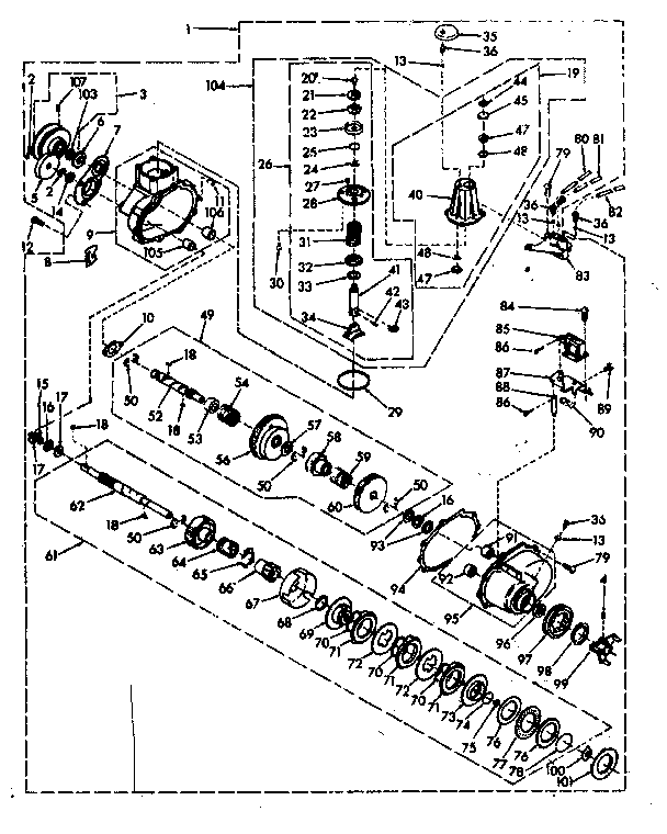 Speed changer assembly