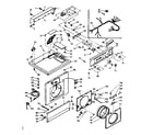 Kenmore 1106709701 top and front assembly diagram
