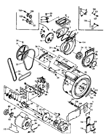 Blower cylinder pump and motor
