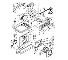 Kenmore 1106709702 top and front assembly diagram