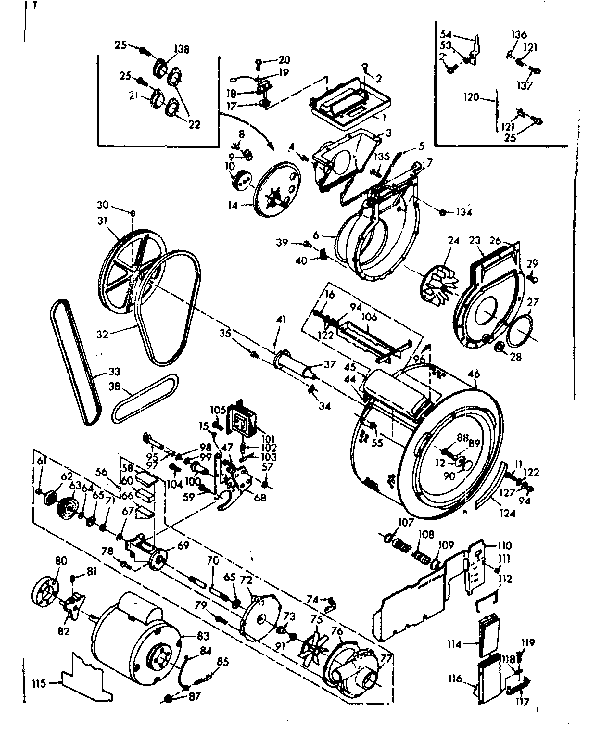 Blower, cylinder, pump and motor