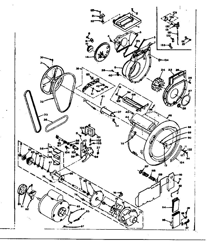 Blower, cylinder, pump and motor
