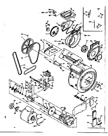 Blower, cylinder pump and motor