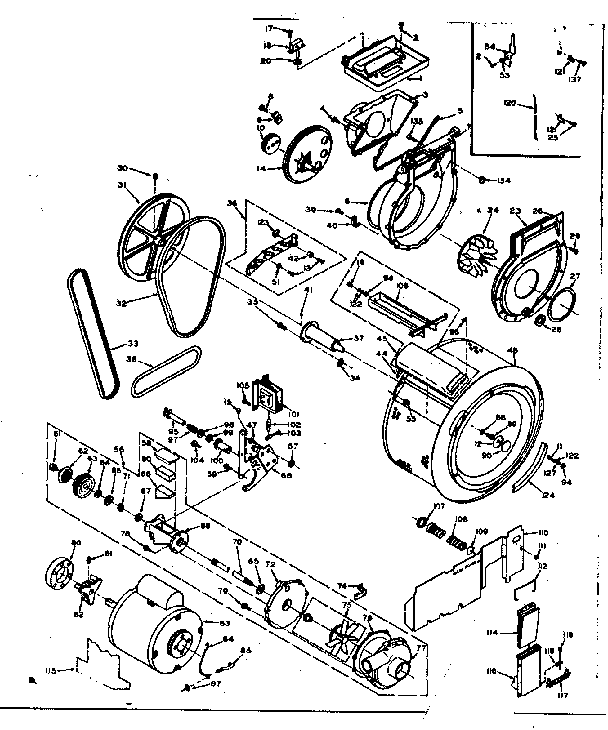 Blower cylinder pump and motor