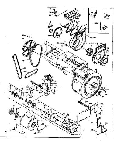 Blower cylinder pump and motor