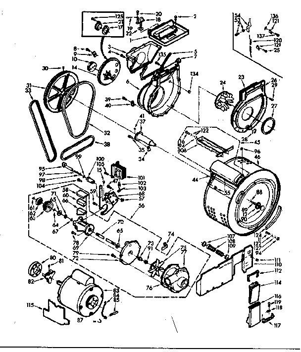 Blower cylinder pump and motor
