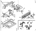 Kenmore 1106724502 top and console assembly diagram