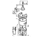 Kenmore 1106733109 tub and basket assembly diagram