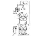 Kenmore 1106733110 tub and basket assembly diagram