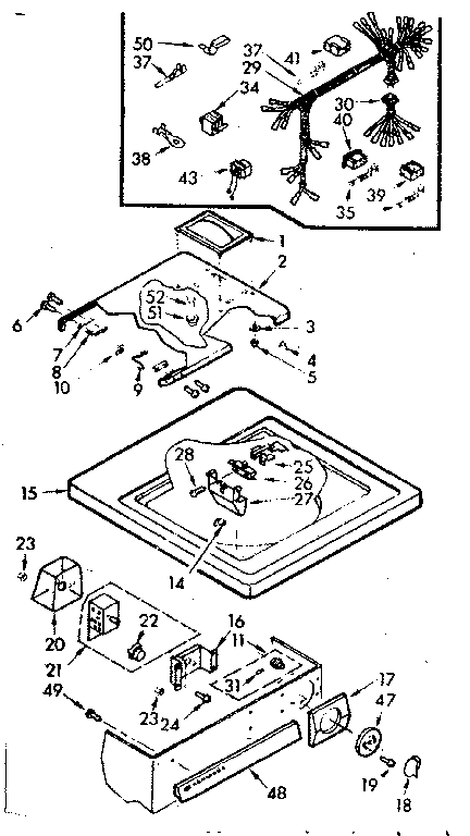 Top and control assembly