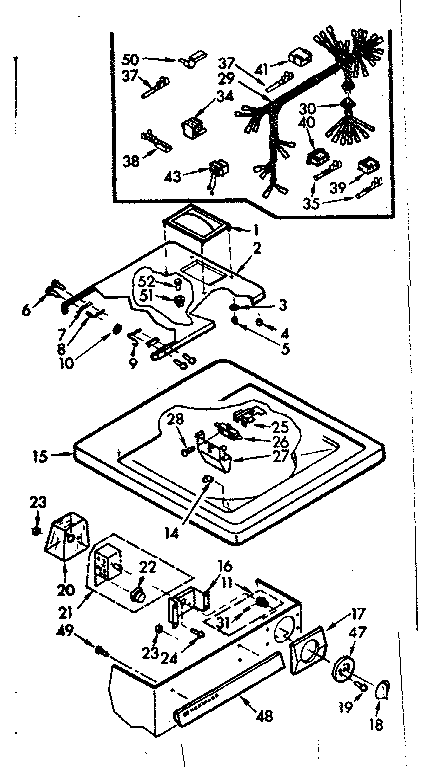 Top and control assembly