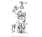 Kenmore 1106733406 tub and basket assembly diagram