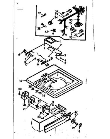 Top and control assembly