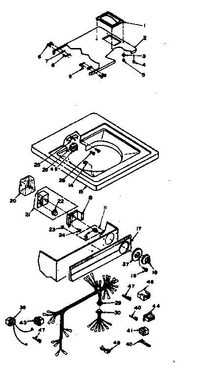 Top and control assembly