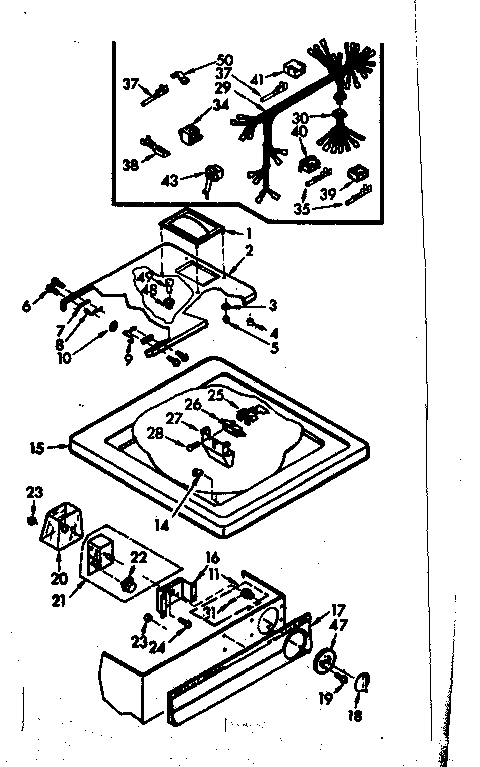 Top and control assembly