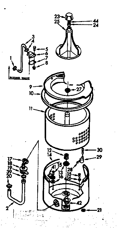 TUB AND BASKET ASSEMBLY