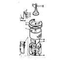 Kenmore 1106733409 tub and basket assembly diagram