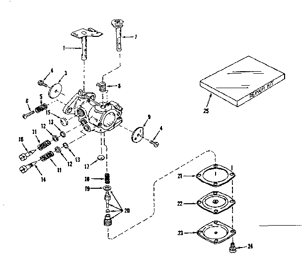 CARBURETOR NO. 630875 (POWER PRODUCTS)