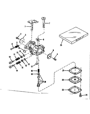 Carburetor no. 630875 (power products)