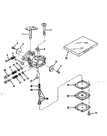 Carburetor no. 630875 (power products)