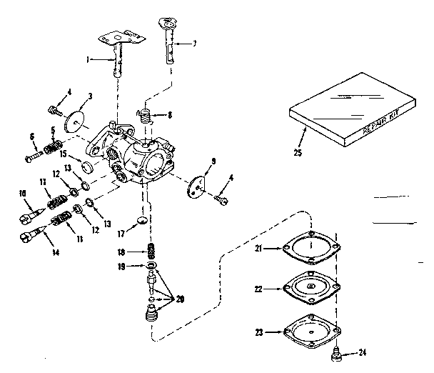 Carburetor no. 630875 (power products)