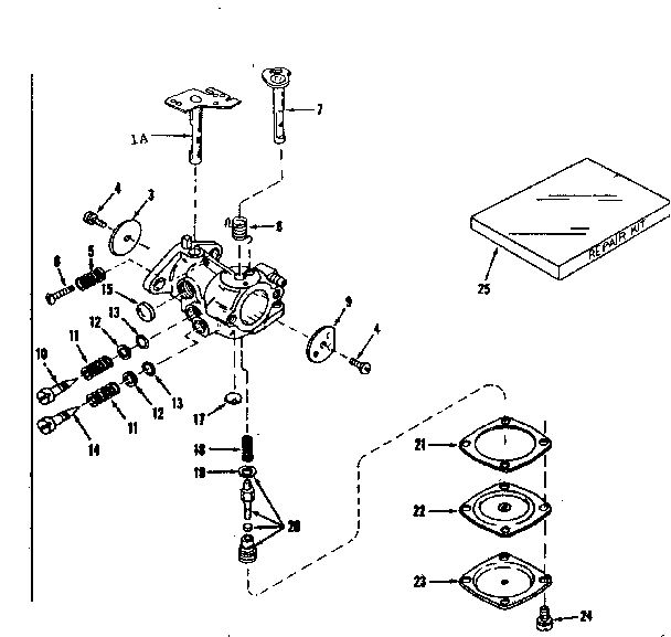 Carburetor no. 630875 (power products)