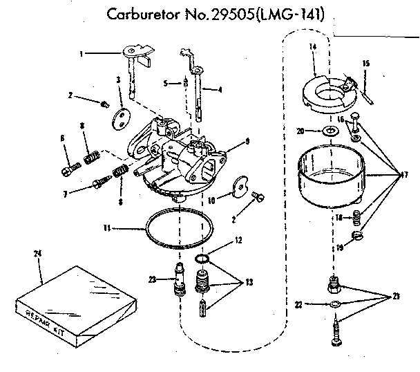 CARBURETOR NO. 29505(LMG-141)