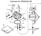 Craftsman 14360350 carburetor no. 29505(lmg-141) diagram