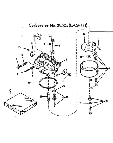 Carburetor no. 29505(lmg-141)