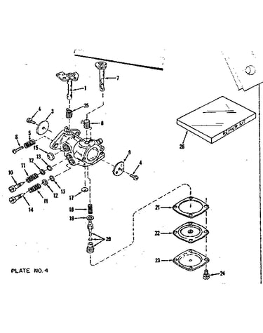 Carburetor no. 29780