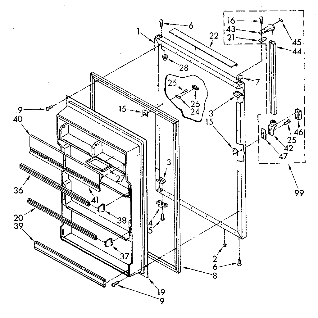 Refrigerator door