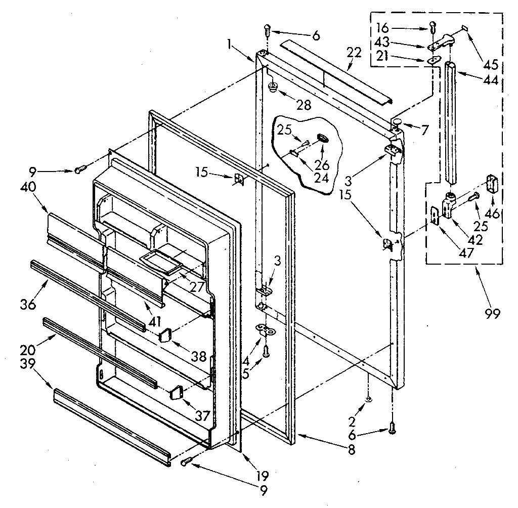 Refrigerator door