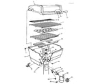 Kenmore 25822110 grill and burner section diagram