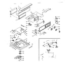 Kenmore 1106205805 top and console assembly diagram